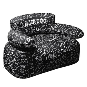 Кресло BlackDog Single Inflatable Sofa With Air Pump Black