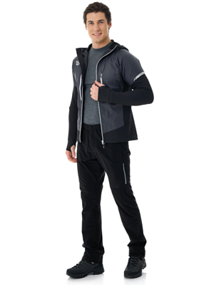 Куртка беговая Ternua Agile Hybrid Jacket M Black/Whales Grey