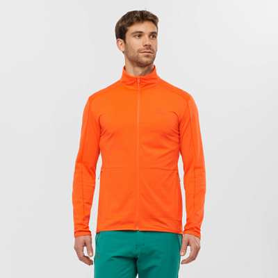 Толстовка SALOMON Outrack Full Zip Mid M Red-Orange