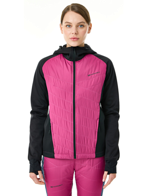 Куртка беговая Nordski Hybrid Hood Black/Fuchsia