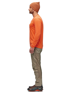 Футболка с длинным рукавом для активного отдыха Salewa Solidlogo Dry Men's L/S Tee Red Orange Melange