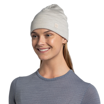 Шапка Buff Merino Heavyweight Solid Cloud