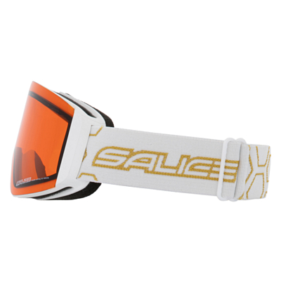 Маска горнолыжная детская Salice 107DAF White/Gold DA Orange S2