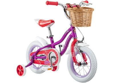 Велосипед Schwinn Elm 12 + корзина 2022 Purpule/White