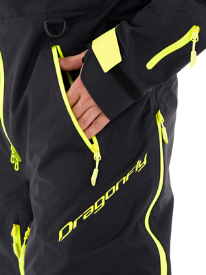 Комбинезон сноубордический Dragonfly Superlight 3L Black/Yellow Fluo