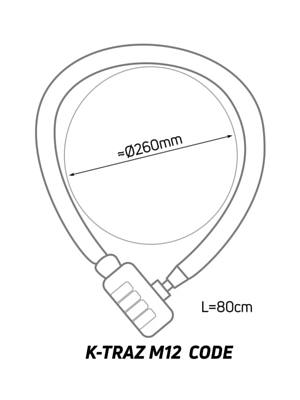 Замок велосипедный Zefal K-Traz M12 Code