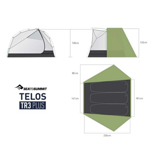 Палатка Sea To Summit Telos Tr3 Plus Verde