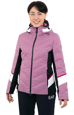 Куртка горнолыжная EA7 Emporio Armani SKI W JKT 9 Fancy magenta pois