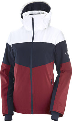 Куртка горнолыжная SALOMON Slalom Jkt W White/Night Sky/Pomegranate