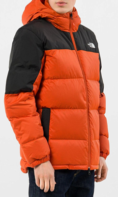 Куртка The North Face Diablo Dwn Hood M Brntochr/Tnf Black