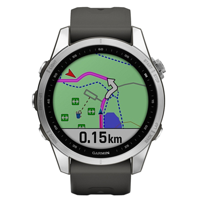 Часы Garmin Fenix 7S 42мм Серебристый/Графитовый