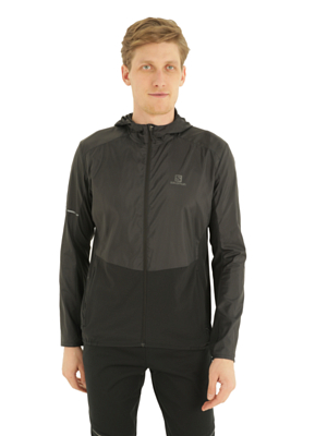 Куртка беговая SALOMON 2022-23 Agile Fz Hoodie M Black