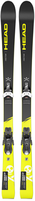 Горные лыжи с креплениями HEAD 2021-22 WC iRace Team SW+SX 7.5 GW CA BRAKE 78 [J] Black/Neon Yellow