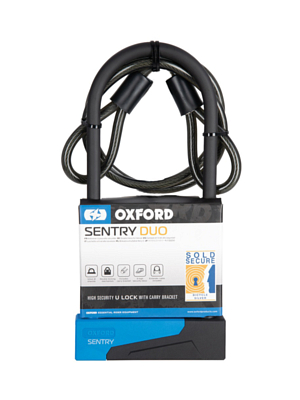 Замок велосипедный Oxford Sentry Duo U-Lock 275mmх110mm + cable