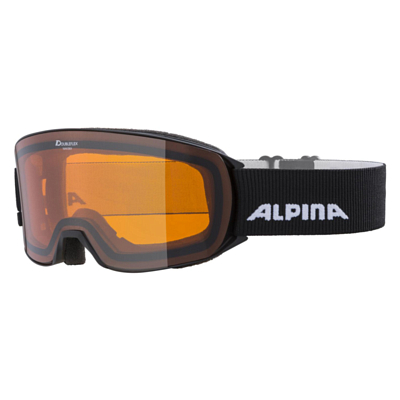 Маска горнолыжная ALPINA Nakiska Black Matt/Orange S2