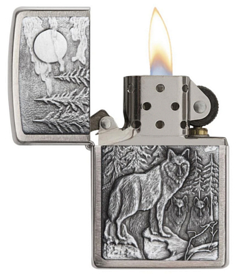 Зажигалка Zippo Classic Brushed Chrome серебристая-матовая