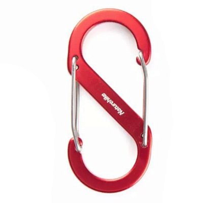 Карабин аксессуарный Naturehike S Type Aluminum Alloy Hook S-4Pcs Red