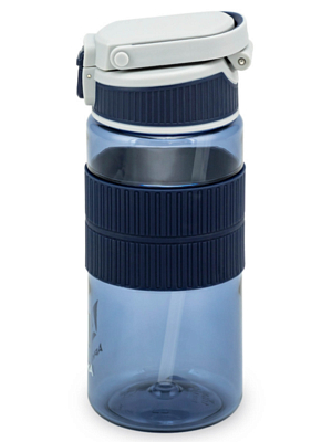 Бутылка Арктика тритановая с манжетом и питьевой трубочкой 0,55л Синий