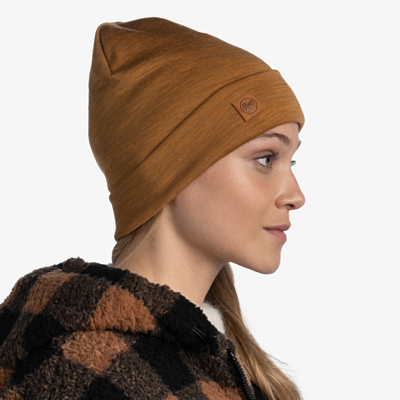 Шапка Buff Merino Heavyweight Hat Solid Mustard