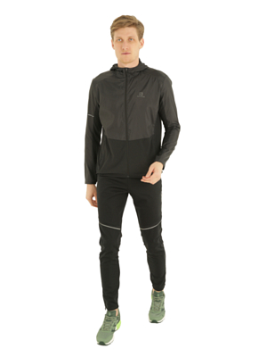 Куртка беговая SALOMON 2022-23 Agile Fz Hoodie M Black