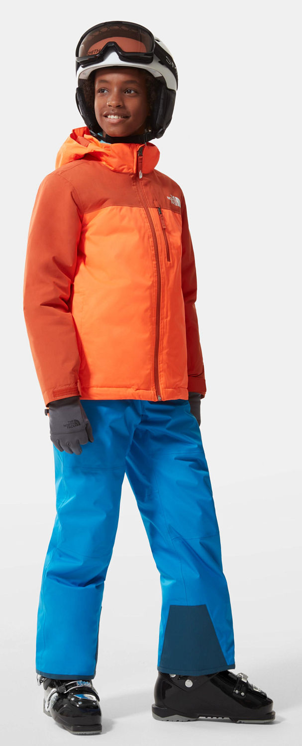 Куртка горнолыжная детская The North Face Snowquest Plus Jkt Y Pwrorg/Brntochr