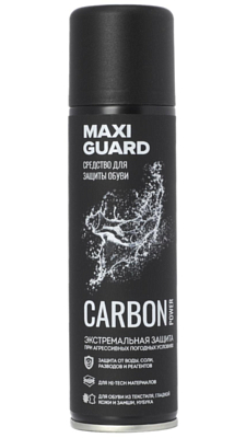 Водоотталкивающая пропитка для обуви MaxiGuard Carbon Power 250 мл. от реагентов и соли