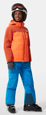 Куртка горнолыжная детская The North Face Snowquest Plus Jkt Y Pwrorg/Brntochr