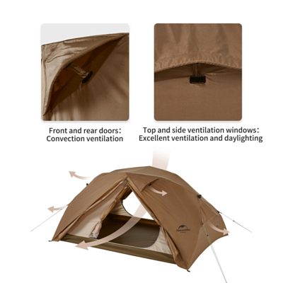 Палатка кемпинговая Naturehike Canyon 2 person One touch open tent Army Green