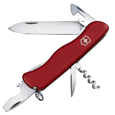 Нож Victorinox Picknicker, 111 мм, 11 функций, с фиксатором лезвия Красный