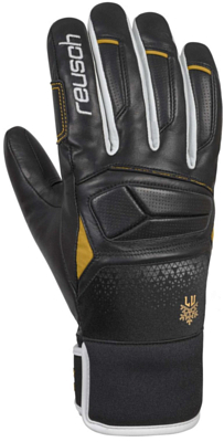 Перчатки горнолыжные REUSCH 2018-19 Lindsey Vonn Black/White/Gold