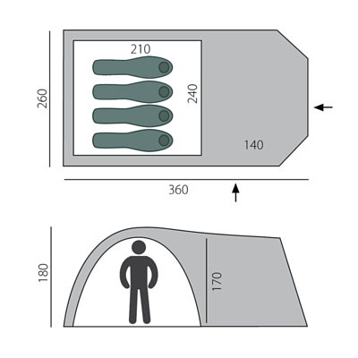 Палатка кемпинговая BTrace Element 4