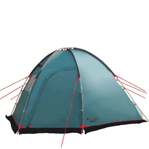 Палатка кемпинговая BTrace Dome 3 Зеленый/Бежевый