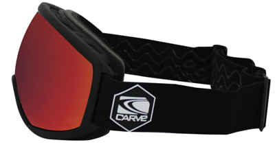 Очки горнолыжные Carve Shoots 6167 Matt black, Rose lens, Red Iridium