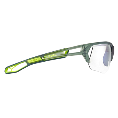 Очки солнцезащитные CEBE Strack Ultimate M Translucent Good Grey Acid Lime Matte-Zone Vario Grey/Blue