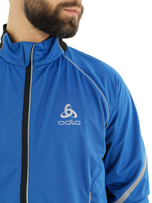 Куртка беговая ODLO Jacket FREQUENCY Olympia Blue/Black