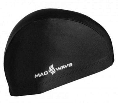 Шапочка для плавания MAD WAVE Lycra Junior Black