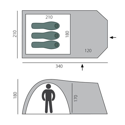 Палатка кемпинговая BTrace Element 3