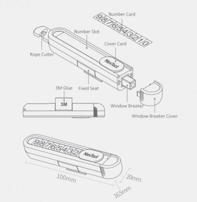 Мультиинструмент NexTool Multifunctional Parking Plate