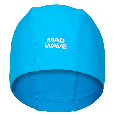 Шапочка для плавания MAD WAVE Adult Lycra Azure