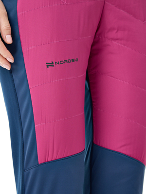 Брюки беговые Nordski Hybrid Pro Blue/Fuchsia