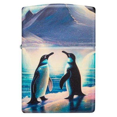 Зажигалка Zippo Penguin Glow In The Dark Green