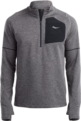 Толстовка беговая Saucony 2019-20 Runstrong thermal sportop DGH / серый