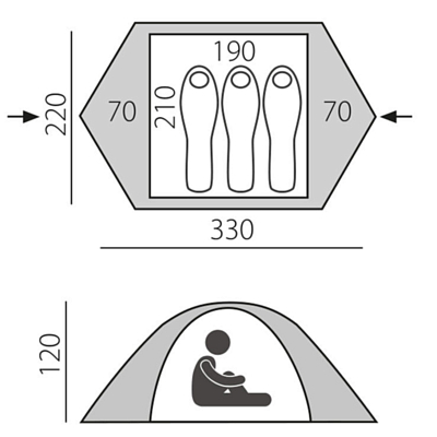 Палатка кемпинговая BTrace Flex3Pro