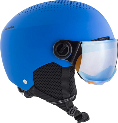 Шлем детский ALPINA Zupo Visor Q-Lite Blue Matt