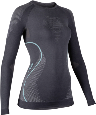 Термобельё верх UYN Evolutyon Underwear Shirt Long Sleeves Charcoal/Anthracite/Aqua