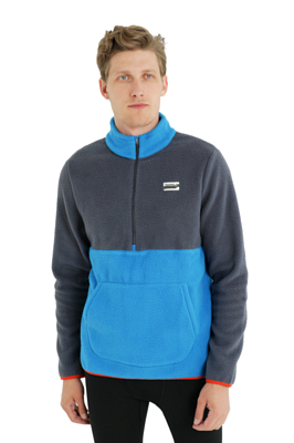 Толстовка беговая Saucony Fireside Fleece Anorak Blue Nights