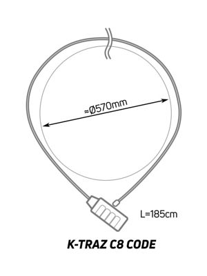 Замок велосипедный Zefal K-Traz C8 Code