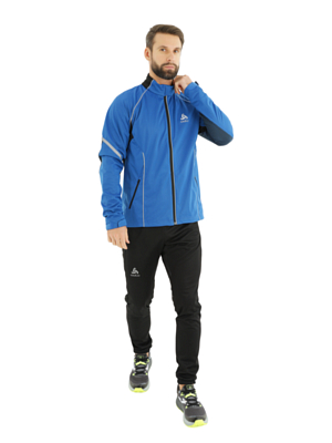 Куртка беговая ODLO Jacket FREQUENCY Olympia Blue/Black