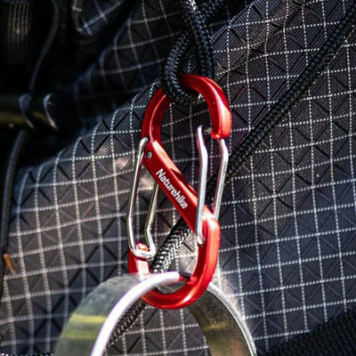 Карабин аксессуарный Naturehike S Type Aluminum Alloy Hook S-4Pcs Red