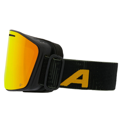 Маска горнолыжная ALPINA Nendaz Q-Lite Black-Yellow Matt/Q-Lite Red S2